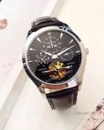 Jaeger-LeCoultre Perpetual Calendar Copy Watches SS Black Dial